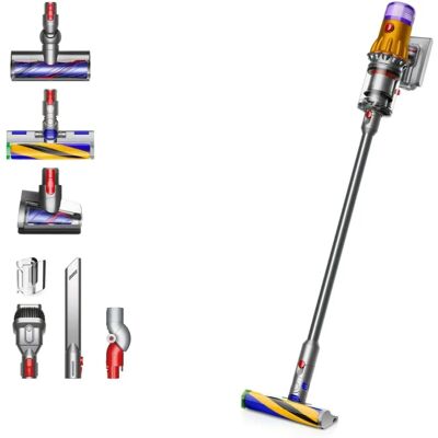 Dyson V12 Detect Slim Absolute - Nickel, Jaune - Aspirateur sans fil - Publicité Dyson V12 Detect Slim Absolute - Nickel, Jaune - Aspirateur sans fil - Publicité