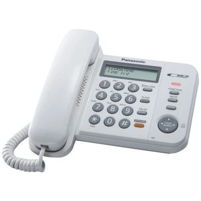 Panasonic KX-TS580EX1 Identification de l'appelant Blanc - Téléphone Panasonic KX-TS580EX1 Identification de l'appelant Blanc - Téléphone