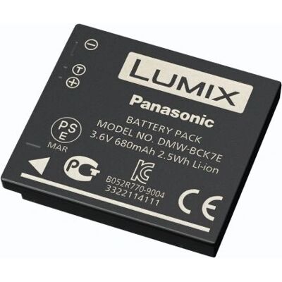 Baterie Panasonic DMW-BCK7 Li-ion - 680 mAh - Černá - Pro Lumix Baterie Panasonic DMW-BCK7 Li-ion - 680 mAh - Černá - Pro Lumix