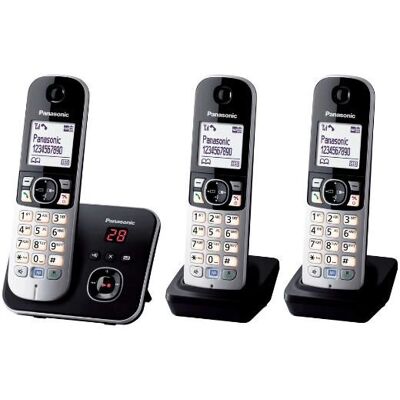 Panasonic KX-TG6823 Schwarz Silber Schnurloses Telefon - DECT-Telefon Panasonic KX-TG6823 Schwarz Silber Schnurloses Telefon - DECT-Telefon