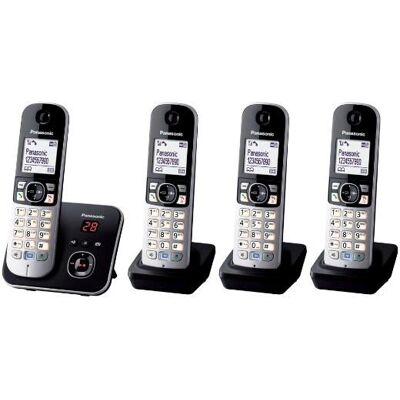 Panasonic KX-TG6824GB DECT-Telefon - Schwarz, Silber Panasonic KX-TG6824GB DECT-Telefon - Schwarz, Silber