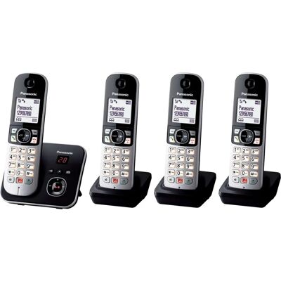 Telefon bezprzewodowy Panasonic KX-TG6864GB Srebrno-Czarny Telefon bezprzewodowy Panasonic KX-TG6864GB Srebrno-Czarny