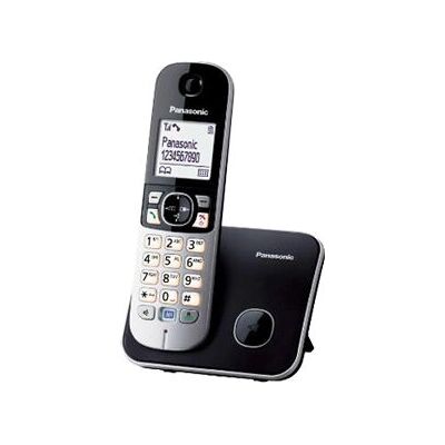 Téléphone sans fil Panasonic KX-TG6811FXB noir avec ID d'appel et conférence Téléphone sans fil Panasonic KX-TG6811FXB noir avec ID d'appel et conférence