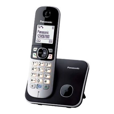 Teléfono DECT Panasonic KX-TG6811 negro con identificación de llamadas Teléfono DECT Panasonic KX-TG6811 negro con identificación de llamadas