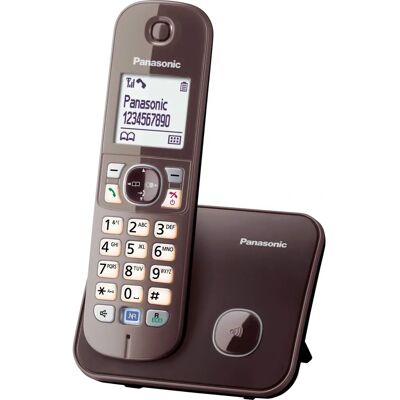 Telefono cordless Panasonic KX-TG6811GA con ID chiamante - Marrone Telefono cordless Panasonic KX-TG6811GA con ID chiamante - Marrone