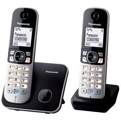 Teléfono inalámbrico Panasonic KX-TG6812FRB - Identificador de llamadas Teléfono inalámbrico Panasonic KX-TG6812FRB - Identificador de llamadas
