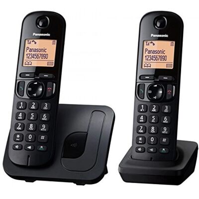 Teléfono inalámbrico DECT dual Panasonic KX-TGC212 - Negro Teléfono inalámbrico DECT dual Panasonic KX-TGC212 - Negro