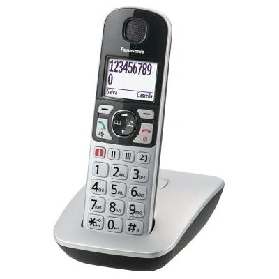 Téléphone sans fil Panasonic KX-TGE510JTS Argent - Avec gros boutons & compatibilité HAC - Publicité Téléphone sans fil Panasonic KX-TGE510JTS Argent - Avec gros boutons & compatibilité HAC - Publicité