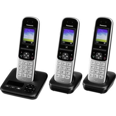 Teléfono DECT inalámbrico Panasonic KX-TGH723GS con contestador Teléfono DECT inalámbrico Panasonic KX-TGH723GS con contestador
