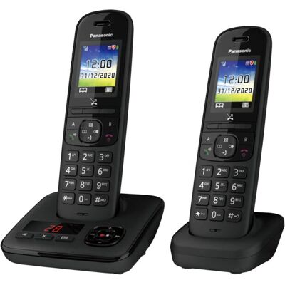 Téléphone sans fil Panasonic KX-TGH722FRB avec répondeur - DECT - Noir - Publicité Téléphone sans fil Panasonic KX-TGH722FRB avec répondeur - DECT - Noir - Publicité