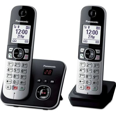 Panasonic KX-TG6862JTB Schnurloses Telefon - Anrufblocker, 40 Min Anrufbeantworter Panasonic KX-TG6862JTB Schnurloses Telefon - Anrufblocker, 40 Min Anrufbeantworter