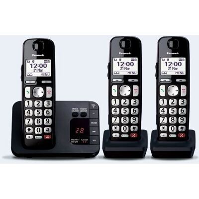Panasonic KX-TGE823EB Bigger Button Digital Cordless Telephone - Telephone Panasonic KX-TGE823EB Bigger Button Digital Cordless Telephone - Telephone