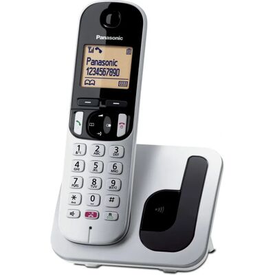 Teléfono inalámbrico Panasonic KX-TGC250 - Identificador de llamadas, Gris Plata Teléfono inalámbrico Panasonic KX-TGC250 - Identificador de llamadas, Gris Plata