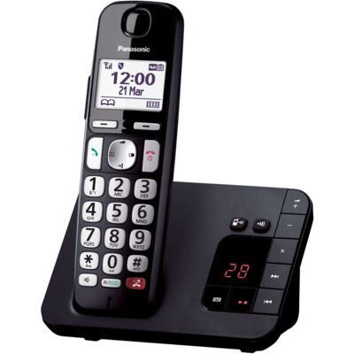 Panasonic KX-TGE260NLB Noir - Téléphone - Publicité Panasonic KX-TGE260NLB Noir - Téléphone - Publicité