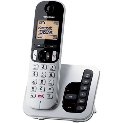 Telefono cordless digitale Panasonic KX-TGC260JTS con segreteria, vivavoce e schermo luminoso Telefono cordless digitale Panasonic KX-TGC260JTS con segreteria, vivavoce e schermo luminoso