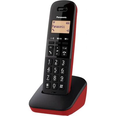 Telefono cordless Panasonic KX-TGB610JTR con ID chiamante - Nero, Rosso Telefono cordless Panasonic KX-TGB610JTR con ID chiamante - Nero, Rosso