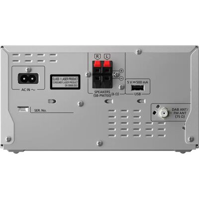Panasonic SC-PM702EB-S Bluetooth Home Audio System - Silver Panasonic SC-PM702EB-S Bluetooth Home Audio System - Silver