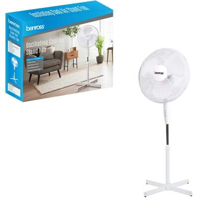 Benross - 43930 - 16-Inch - 3-Speed Oscillating - Standing Fan Benross - 43930 - 16-Inch - 3-Speed Oscillating - Standing Fan