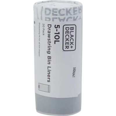 Black+Decker - 60909 - 5-10 L - Blanc - Sacs poubelle Black+Decker - 60909 - 5-10 L - Blanc - Sacs poubelle