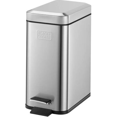 Black & Decker BXBN0005GB 5L Rechteckiger Pedal-Mülleimer - Edelstahl Black & Decker BXBN0005GB 5L Rechteckiger Pedal-Mülleimer - Edelstahl