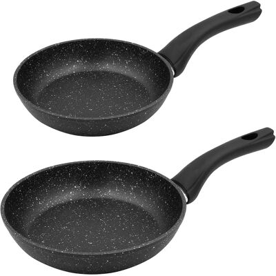 Blackmoor 67189 2 Piece Frying Pan Set - Non-Stick, Marble, Black Blackmoor 67189 2 Piece Frying Pan Set - Non-Stick, Marble, Black