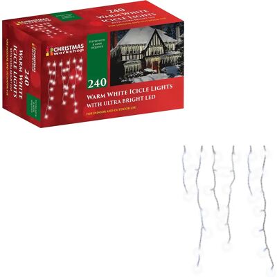 The Christmas Workshop - 70589 - 240 - LED Icicle Lights The Christmas Workshop - 70589 - 240 - LED Icicle Lights