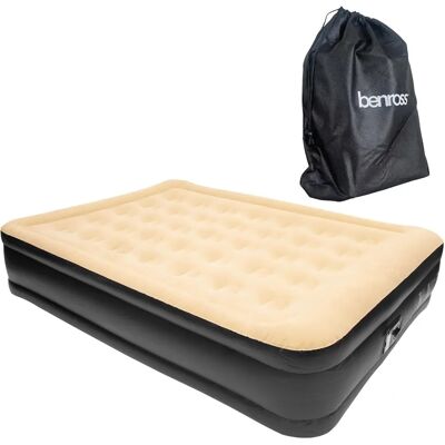 Benross High Raised Double Flocked Inflatable Airbed - Airbed Benross High Raised Double Flocked Inflatable Airbed - Airbed