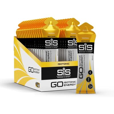 Science in Sport GO Gel Énergétique Isotonique - Tropical - 60ml - Gel Énergétique - Publicité Science in Sport GO Gel Énergétique Isotonique - Tropical - 60ml - Gel Énergétique - Publicité