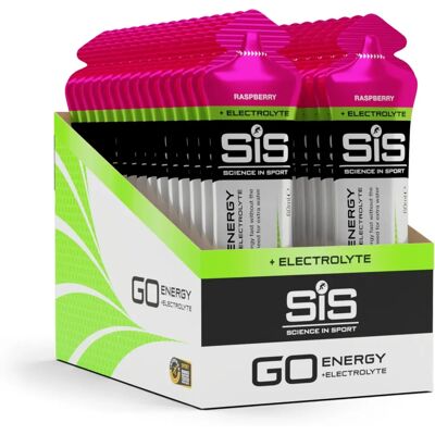 Science in Sport GO Energie + Elektrolyt-Gels - Rose framboise - 30 Stück Science in Sport GO Energie + Elektrolyt-Gels - Rose framboise - 30 Stück