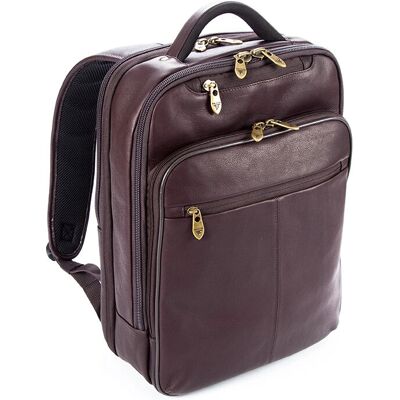 Falcon International Bags FI6706 Brown Leather Backpack - Backpack Falcon International Bags FI6706 Brown Leather Backpack - Backpack