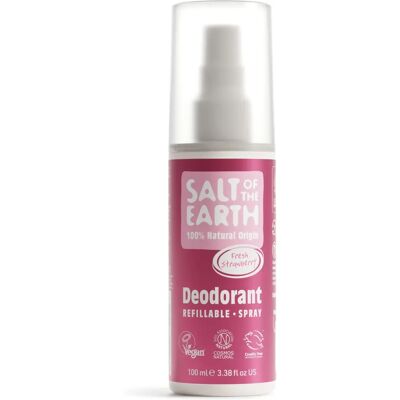 Sel de la Terre Spray Déodorant Naturel Fraise Douce pour Enfants (Âge 6+)100ml Sel de la Terre Spray Déodorant Naturel Fraise Douce pour Enfants (Âge 6+)100ml