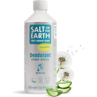 SALT OF THE EARTH Natürlicher Mineral-Deodorant ohne Duft 500 ml Nachfüllpackung SALT OF THE EARTH Natürlicher Mineral-Deodorant ohne Duft 500 ml Nachfüllpackung