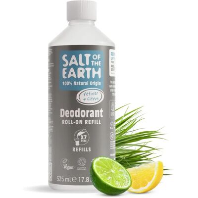 Salt Of The Earth Vetiver & Citrus Deodorant Roll-on Nachfüller 525 ml Salt Of The Earth Vetiver & Citrus Deodorant Roll-on Nachfüller 525 ml