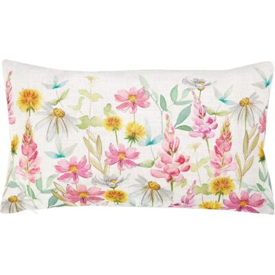 Evans Lichfield - Wild Flowers Ava Floral Rectangular Cushion Cover - Multicolour - One Size Evans Lichfield - Wild Flowers Ava Floral Rectangular Cushion Cover - Multicolour - One Size