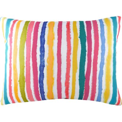 Evans Lichfield - Aquarelle Stripe Abstract Feather - Multicolor - One Size - Cojín Evans Lichfield - Aquarelle Stripe Abstract Feather - Multicolor - One Size - Cojín