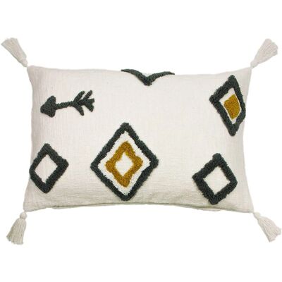 Furn Inka Cojín de Algodón Acolchado con Borlas - Cojín Furn Inka Cojín de Algodón Acolchado con Borlas - Cojín
