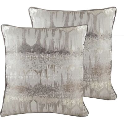 Cuscini Evans Lichfield Inca - Confezione doppia - 56cm x 56cm - Grigio scuro Cuscini Evans Lichfield Inca - Confezione doppia - 56cm x 56cm - Grigio scuro