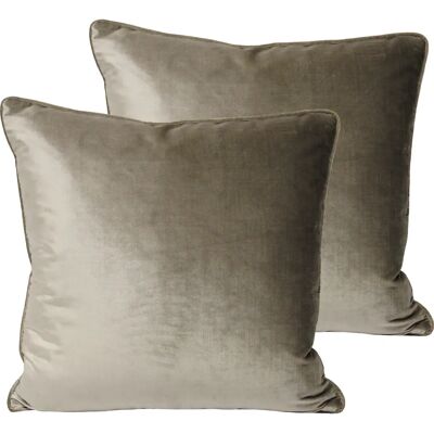 Paoletti Luxe Velvet Cushions - Mink - 55 Cm X 55 Cm - Cushion Paoletti Luxe Velvet Cushions - Mink - 55 Cm X 55 Cm - Cushion