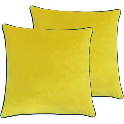 Paoletti - Meridian Cushions - Amarillo - 55x55 cm - Funda almohada Paoletti - Meridian Cushions - Amarillo - 55x55 cm - Funda almohada