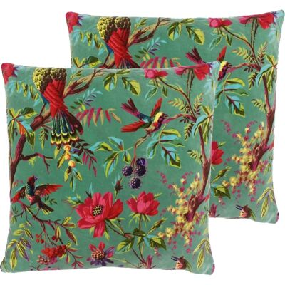 Paoletti - Paradise Square Cushion - Verde - Cushion Cover Paoletti - Paradise Square Cushion - Verde - Cushion Cover