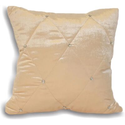 Riva Home Diamante Filled Cushion - Cream - Size 45 Cm X 45 Cm Riva Home Diamante Filled Cushion - Cream - Size 45 Cm X 45 Cm