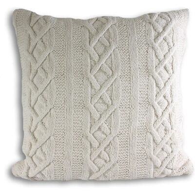 Paoletti Aran Große Kabelstrick Kissenbezug - Creme Kissenbezug - Große Kissenhülle Paoletti Aran Große Kabelstrick Kissenbezug - Creme Kissenbezug - Große Kissenhülle