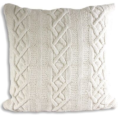 Cuscino a maglia cable Aran di Paoletti - 55cm x 55cm - Unisex Cuscino a maglia cable Aran di Paoletti - 55cm x 55cm - Unisex