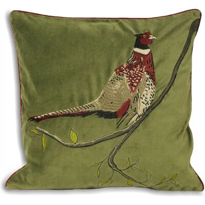 Poszewka na Poduszkę Hunter z Aksamitu od Paoletti - Zielona - 45x45cm Poszewka na Poduszkę Hunter z Aksamitu od Paoletti - Zielona - 45x45cm