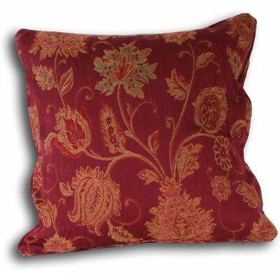 Fronha de almofada Jacquard floral Zurich da Paoletti - Vermelho - Tamanho único Fronha de almofada Jacquard floral Zurich da Paoletti - Vermelho - Tamanho único