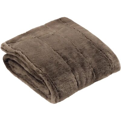 Plaid in pelliccia sintetica Empress di Paoletti - Taupe - Grande - Decorazione casa Plaid in pelliccia sintetica Empress di Paoletti - Taupe - Grande - Decorazione casa