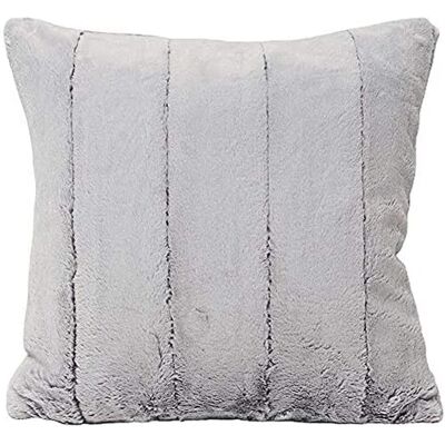 Paoletti Empress Faux Fur Cushion - 45cm x 45cm - Grey - Unisex Paoletti Empress Faux Fur Cushion - 45cm x 45cm - Grey - Unisex