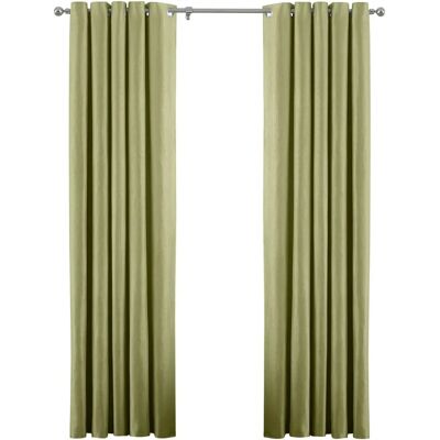 Paoletti Atlantic Twill Woven Eyelet Curtains - Green - 168cm W x 137cm L Paoletti Atlantic Twill Woven Eyelet Curtains - Green - 168cm W x 137cm L