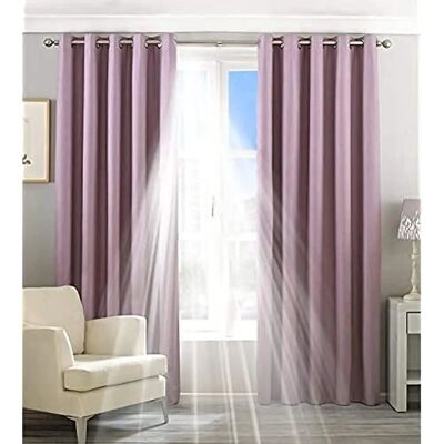 Essentials Twilight Mauve Thermal Blackout Curtains - Curtain Essentials Twilight Mauve Thermal Blackout Curtains - Curtain