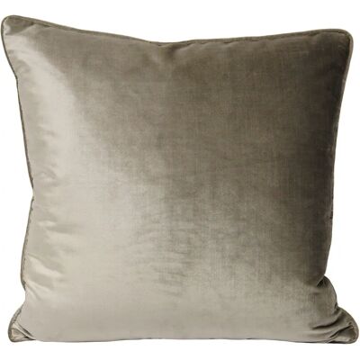 Housse de Coussin en Velours Luxe à Piping - Mink - Taille Unique Housse de Coussin en Velours Luxe à Piping - Mink - Taille Unique